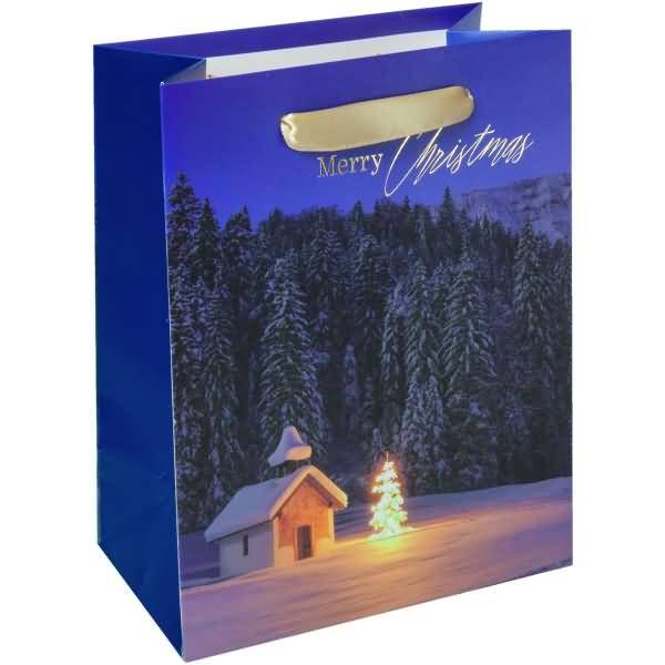 Geschenktasche Small 180x230x100mm Christmas Chapel