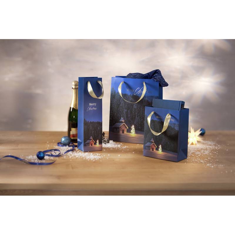 sigel Weihnachts-Geschenktüte "Christmas Chapel", klein