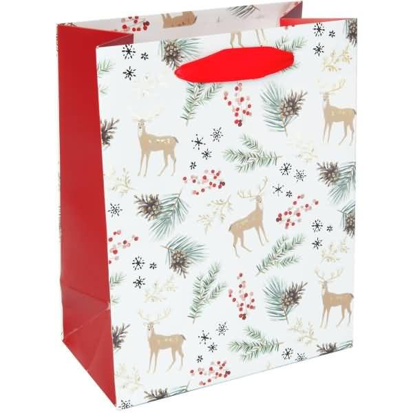 Geschenktasche Small 180x230x100mm Christmas motifs watercolor