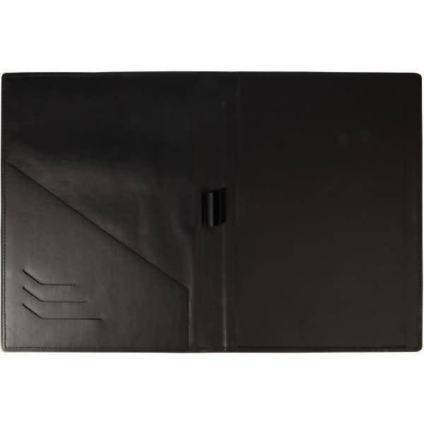 Einband für Formularbücher A4hoch Kunststoff Lederoptik schwarz matt
