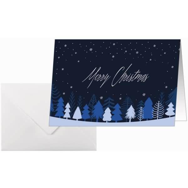 Weihnachtskarte A6 250g 25+25 Stück Snowflake Serenity