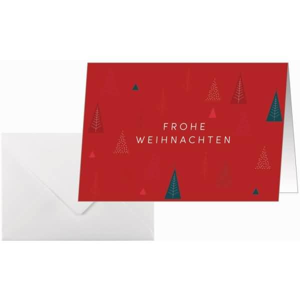 Weihnachtskarte A6 250g 25+25 Stück Ruby Pines