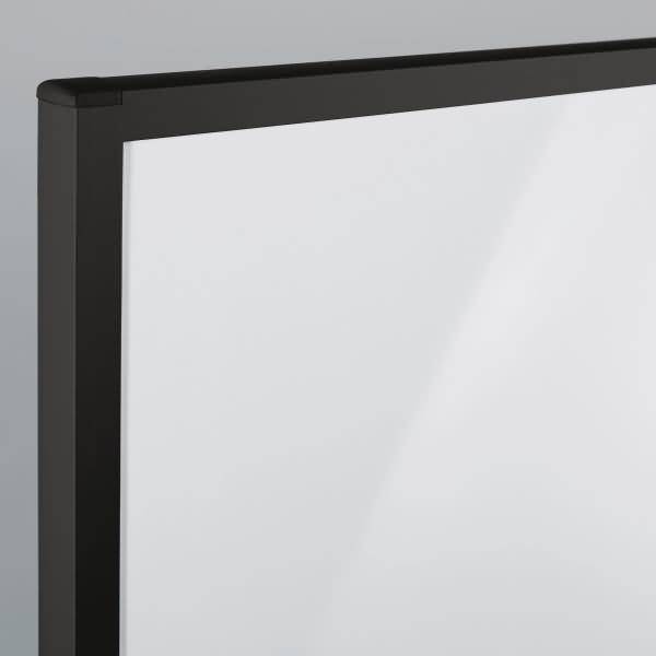 Agiles Whiteboard Meet up Rahmen schwarz 900x1800x17mm