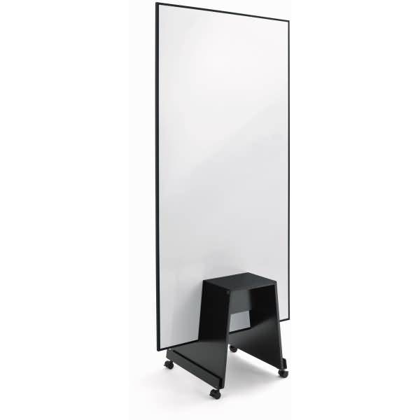 Agiles Whiteboard Meet up Rahmen schwarz 900x1800x17mm