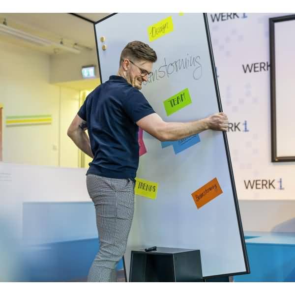 Agiles Whiteboard Meet up Rahmen schwarz 900x1800x17mm