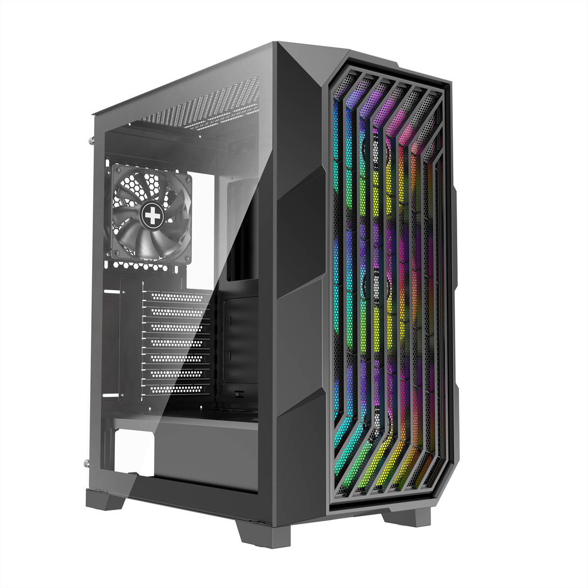 XILENCE Xilent Breeze II ATX PC-Gehäuse schwarz, X812.ARGB Gaming ATX PC Case