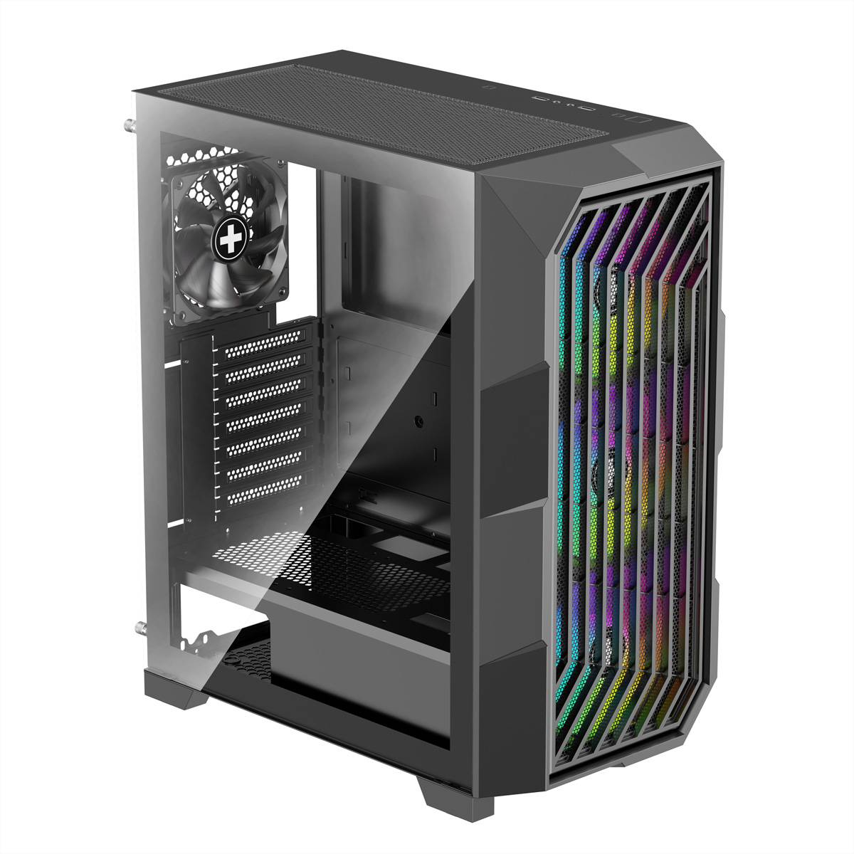 XILENCE Xilent Breeze II ATX PC-Gehäuse schwarz, X812.ARGB Gaming ATX PC Case