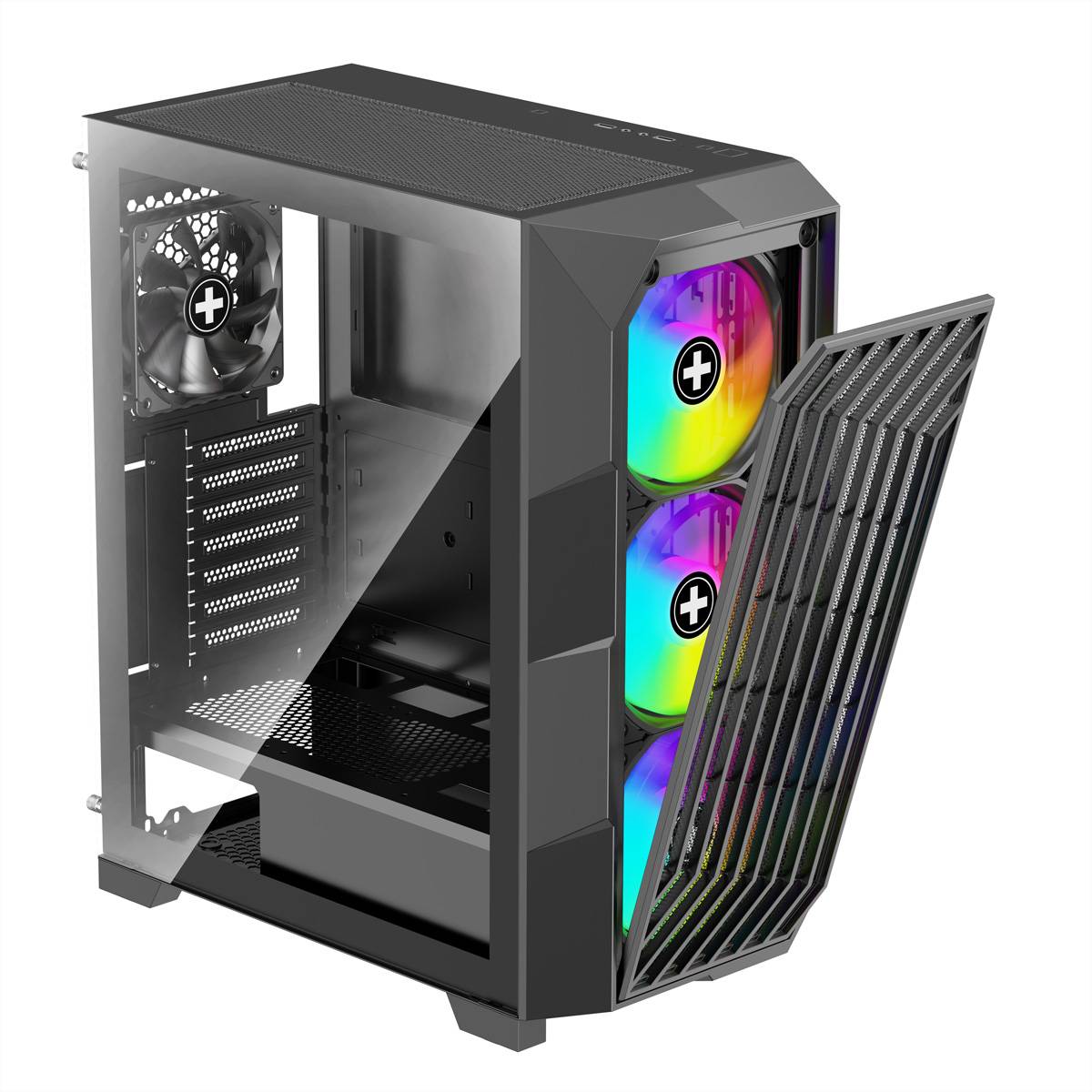 XILENCE Xilent Breeze II ATX PC-Gehäuse schwarz, X812.ARGB Gaming ATX PC Case