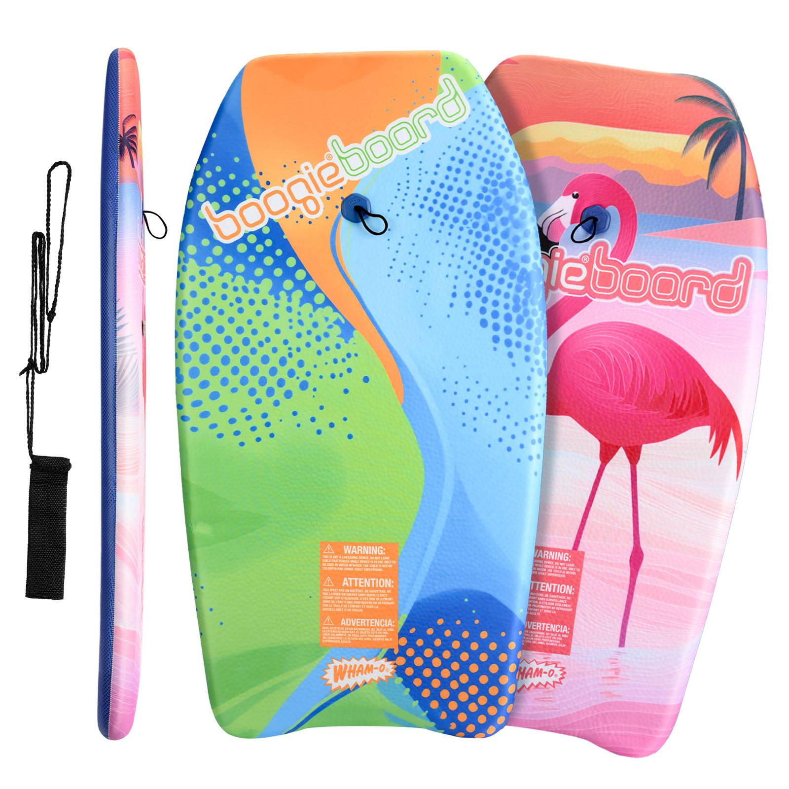 Wham-O 2er-Pack 83.8cm Boogie Board für Kinder 8+ – Flamingo/Curve