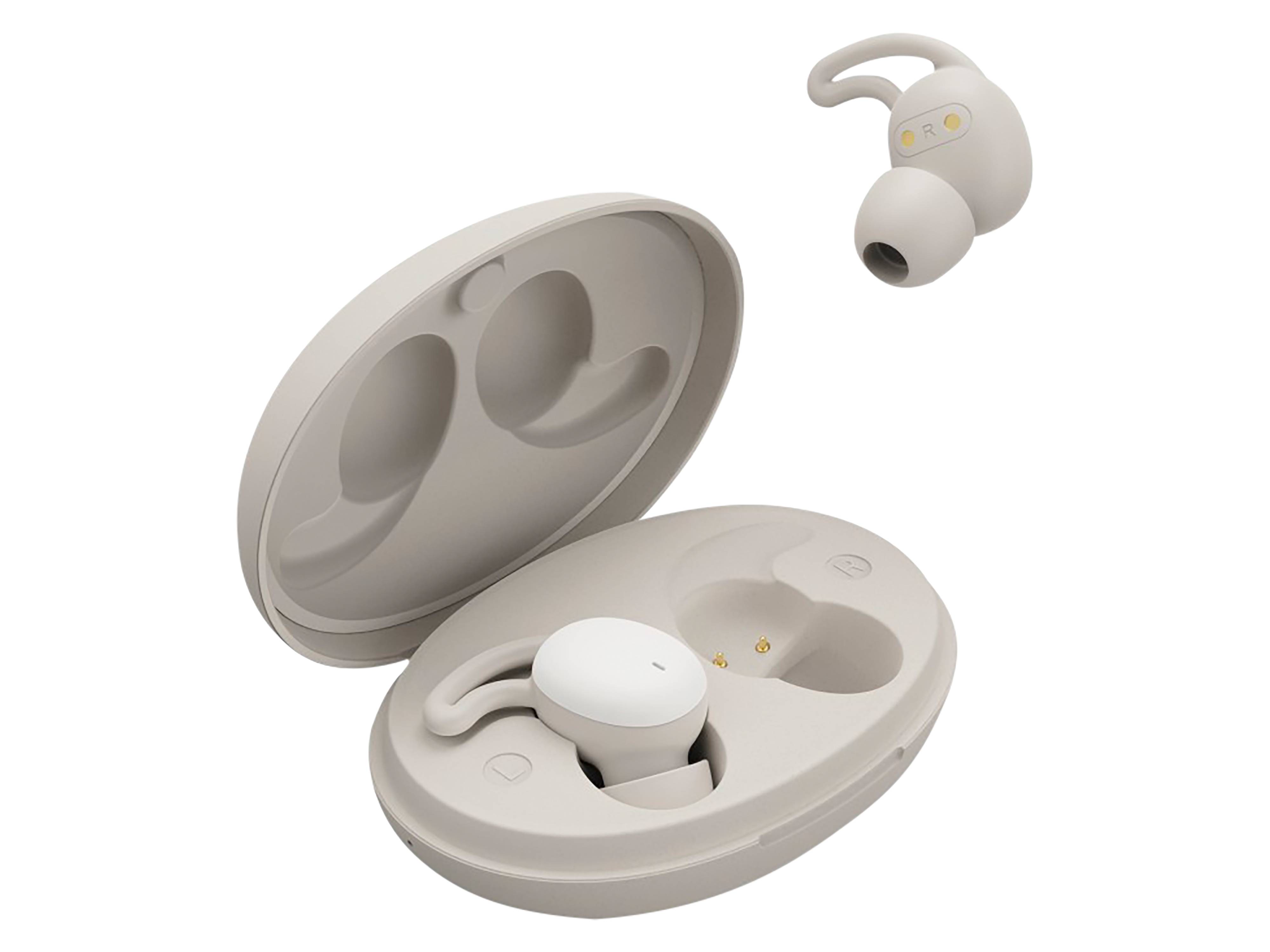 HAMA Kabellose Kopfhörer, Spirit Calm TWS, In-Ear, Schlafkopfhörer, Weiß/Grau