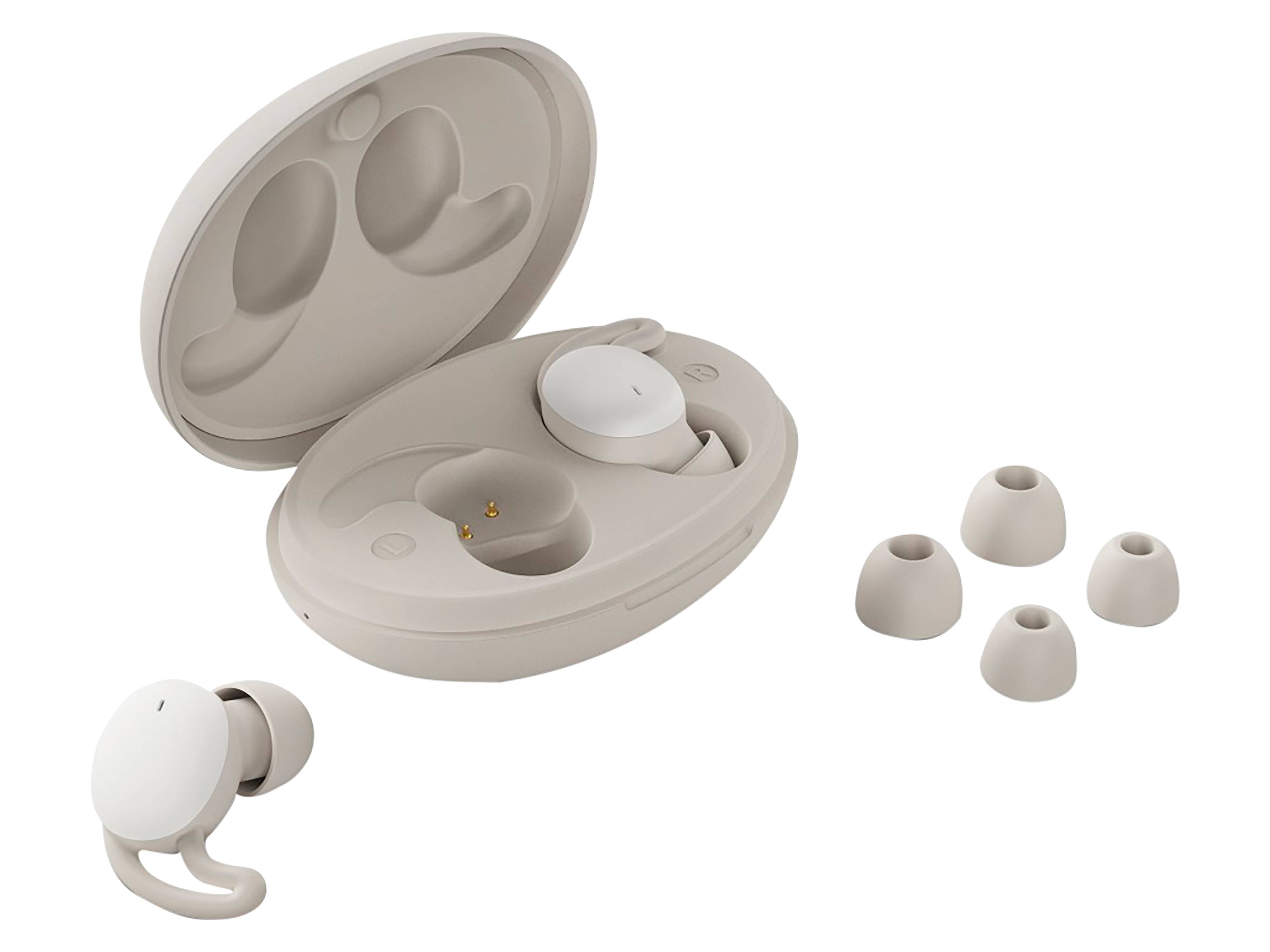 HAMA Kabellose Kopfhörer, Spirit Calm TWS, In-Ear, Schlafkopfhörer, Weiß/Grau