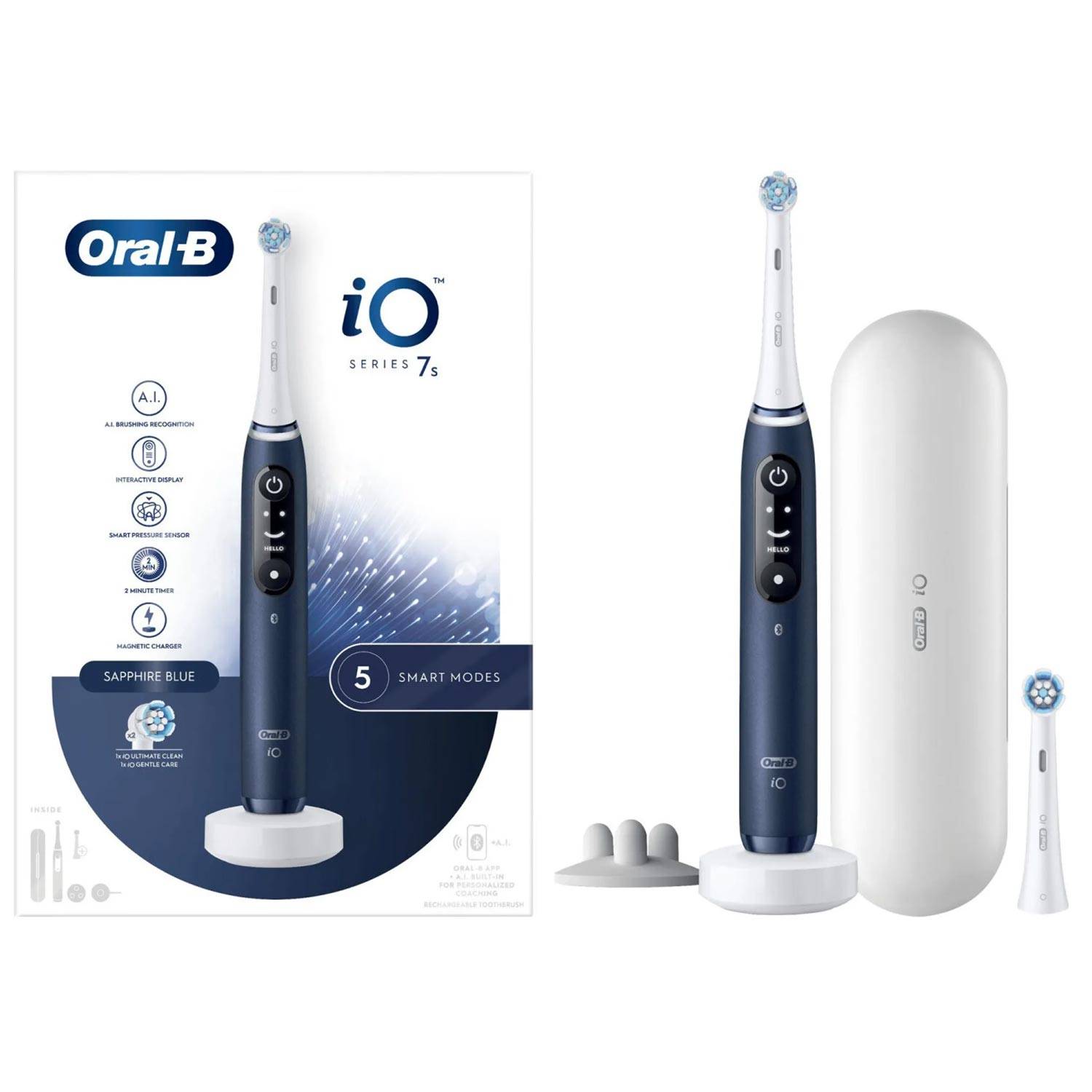 Oral-B iO Series 7S Elektrische Zahnbürste blau