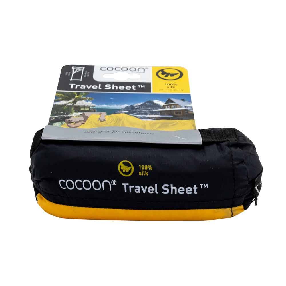 Cocoon Leicht-Reiseschlafsack, Rechteck, 220 x 90 cm, 100 % SEIDE, sunset