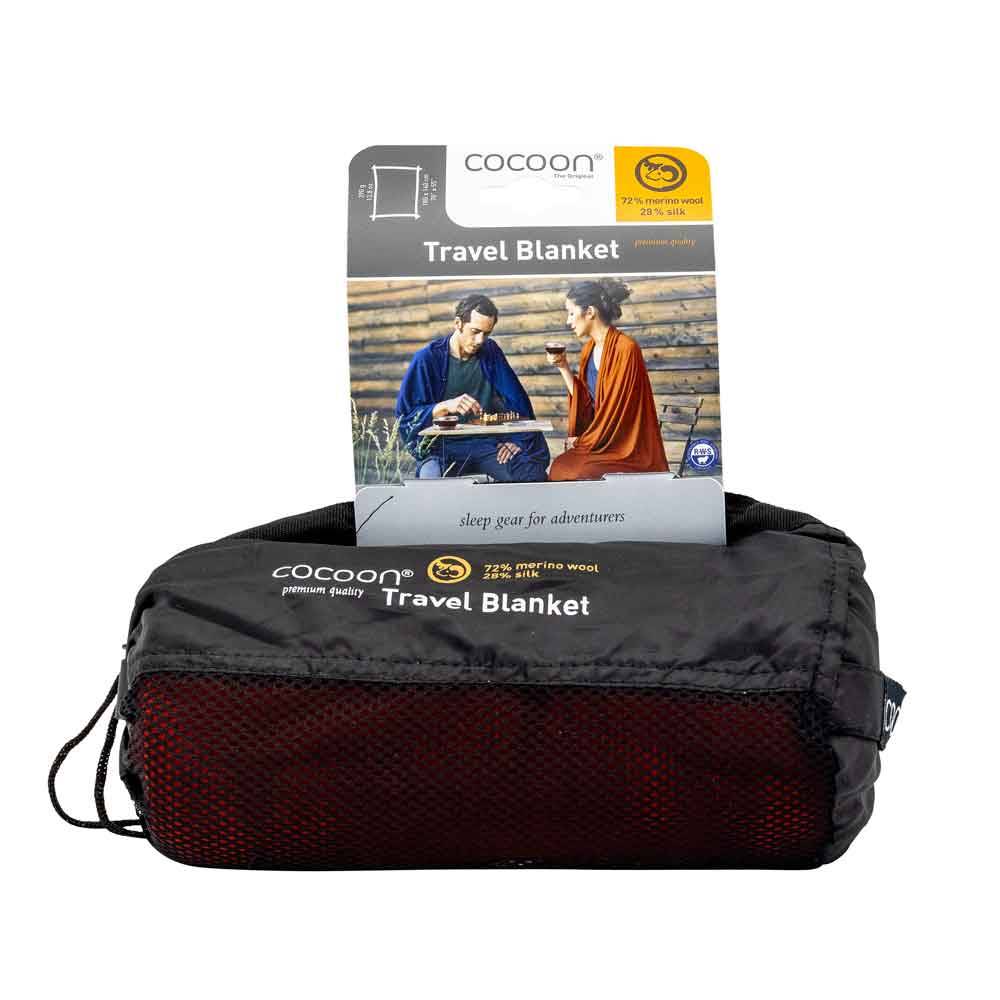 Cocoon Merino Wolle/Seide Decke, 72% Merinowolle / 28 % Seide dark terracotta