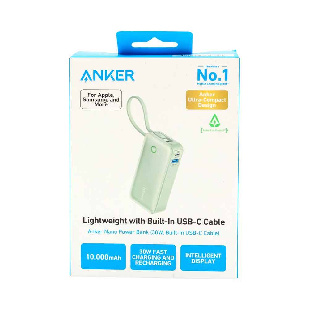 Anker 545 Nano Power Bank 10000mAh, PD 30W, Green