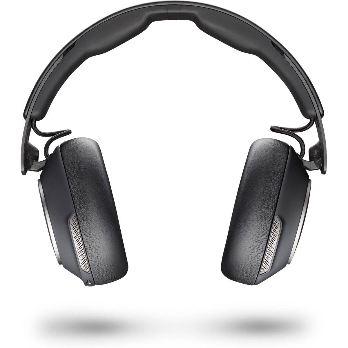 Schwarze Over-Ear-Kopfhörer mit gepolstertem Kopfbügel und Ohrpolstern, auf weißem Hintergrund abgebildet.