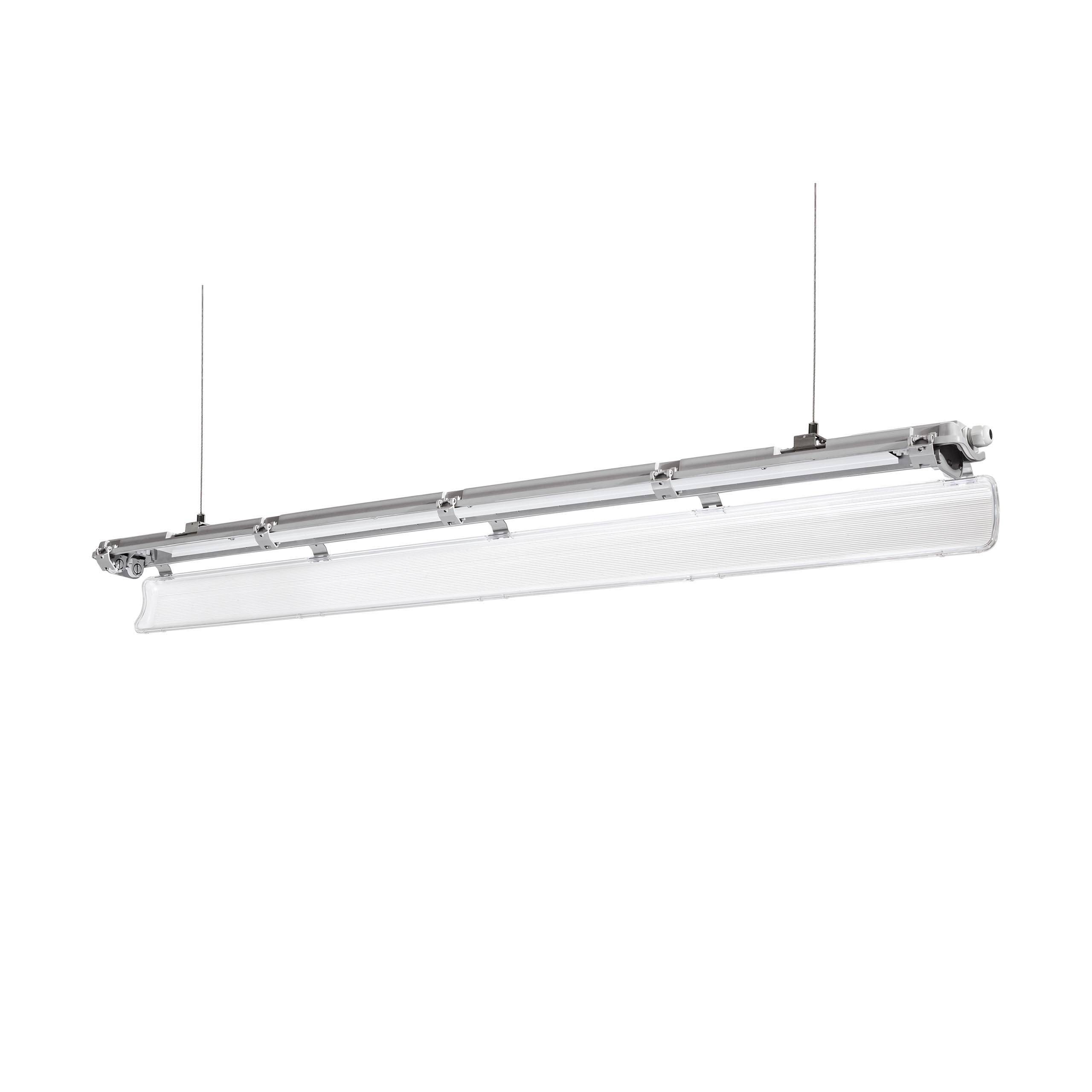Spectrum LED LIMEA TRI PROOF Feuchtraumleuchte Wannenleuchte 127cm IP65 grau für 2 x T8 LED Röhre G13 120cm