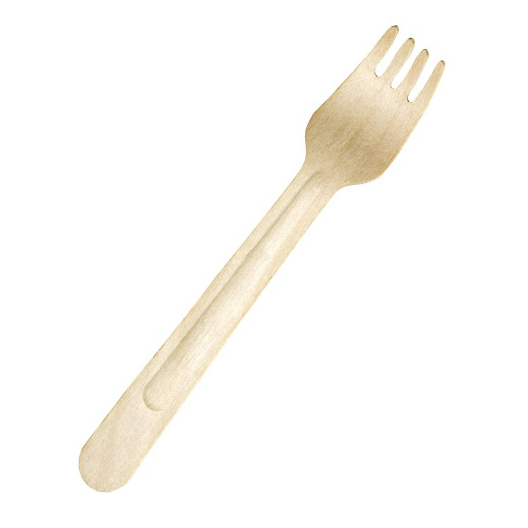 1000 x Einweg Gabel Einwegbesteck Besteck Holzgabel Camping Grillen BBQ Gastronomie robust Partybesteck Einmalbesteck