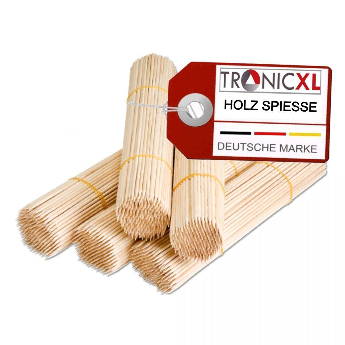 1000 x Holzspieß 200X3mm Schaschlikspieße Holzspiesse Grillspieße Spiesse Birke Grillspieße Party Gastronomie robust