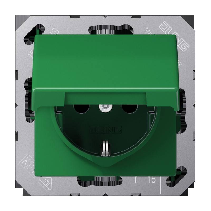 Jung SCHUKO-Steckdose, 16 A 250 AS 1521 BFKL GN