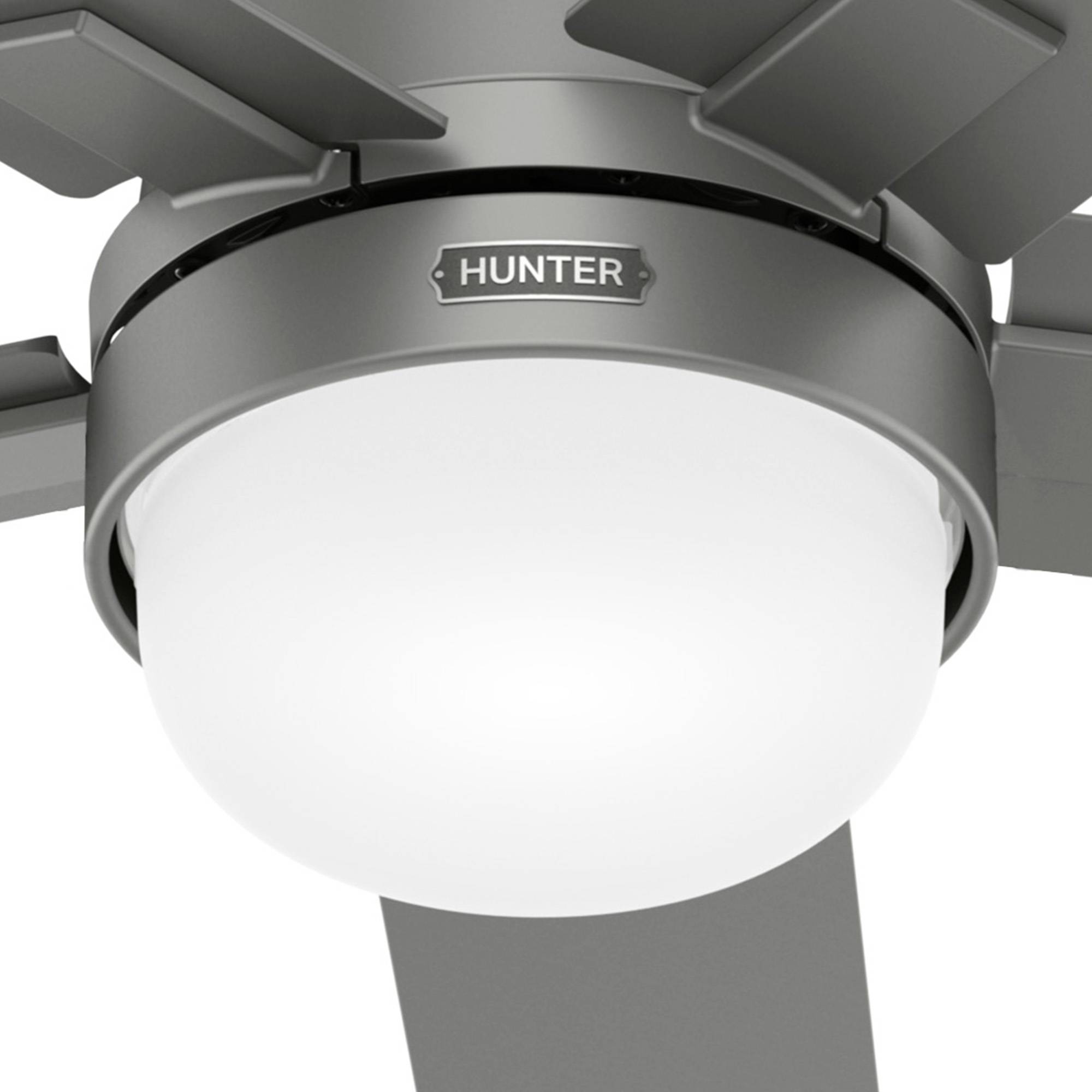 Deckenventilator Zeal Silber mit Licht & Fernbedienung