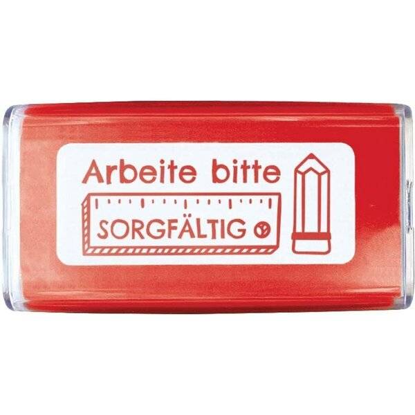 Motivstempel NIO School - Arbeite bitte SORGFÄLTIG