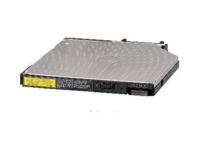 Ein flaches silberfarbenes elektronisches Hardwaremodul mit einem gelben Warnhinweis auf der Vorderseite, dargestellt vor weißem Hintergrund.