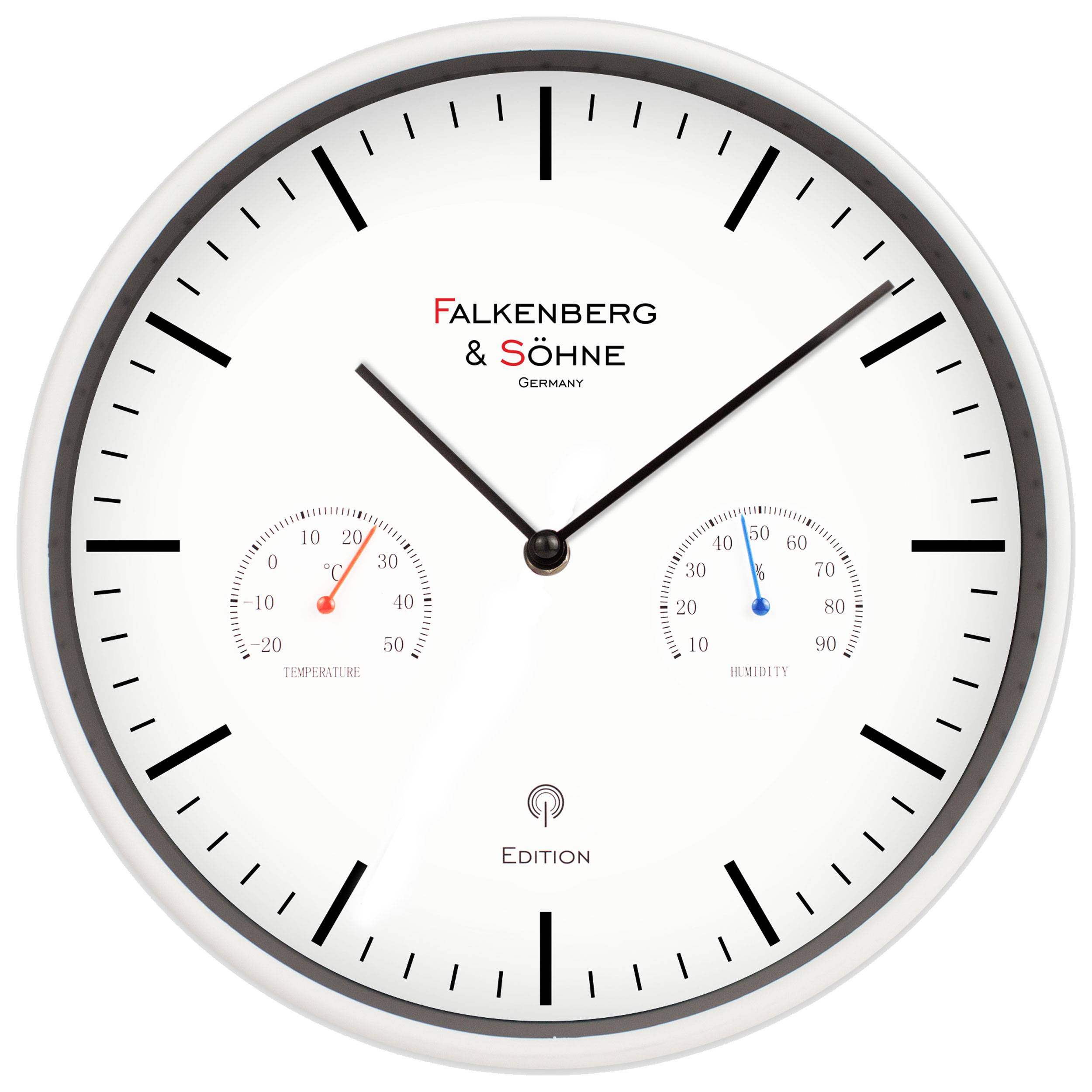 Falkenberg & Söhne Funkwanduhr Thermo/Hygro - 4-MV2622-9
