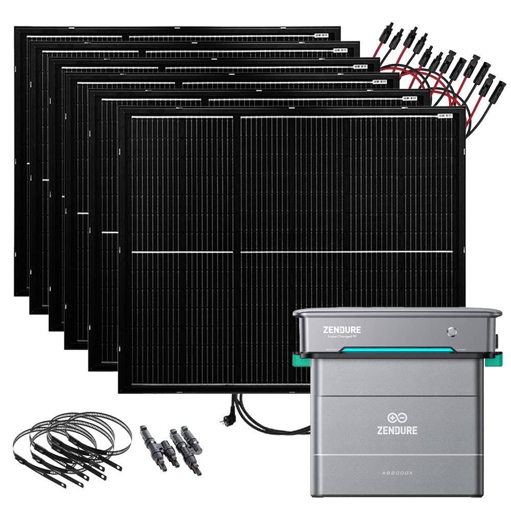 1200W Balkonkraftwerk mit ultraleichten Solarmodulen und Zendure AIO Pro Speichersystem