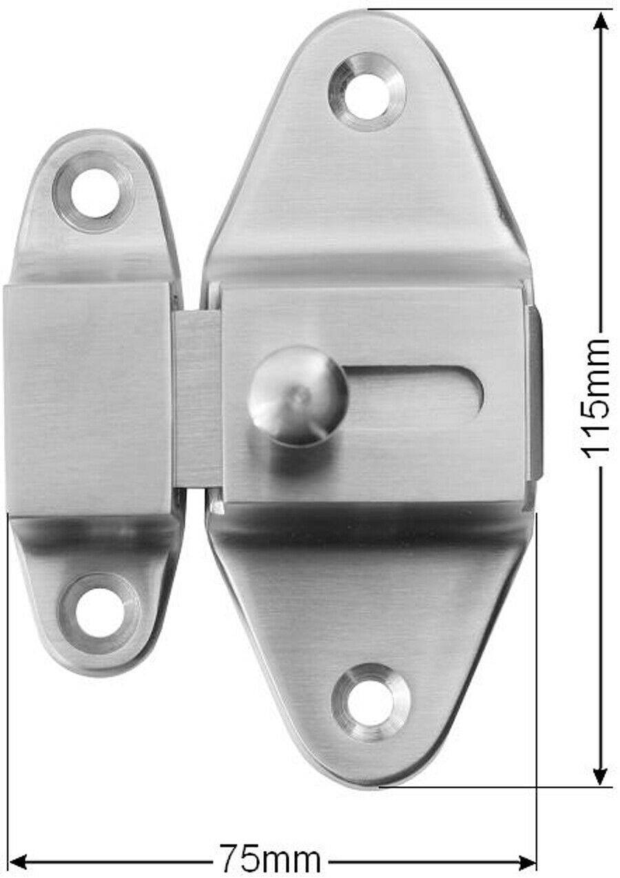 Edelstahl V4A Riegel Türriegel Schubriegel Türbeschlag Toilettenriegel groß