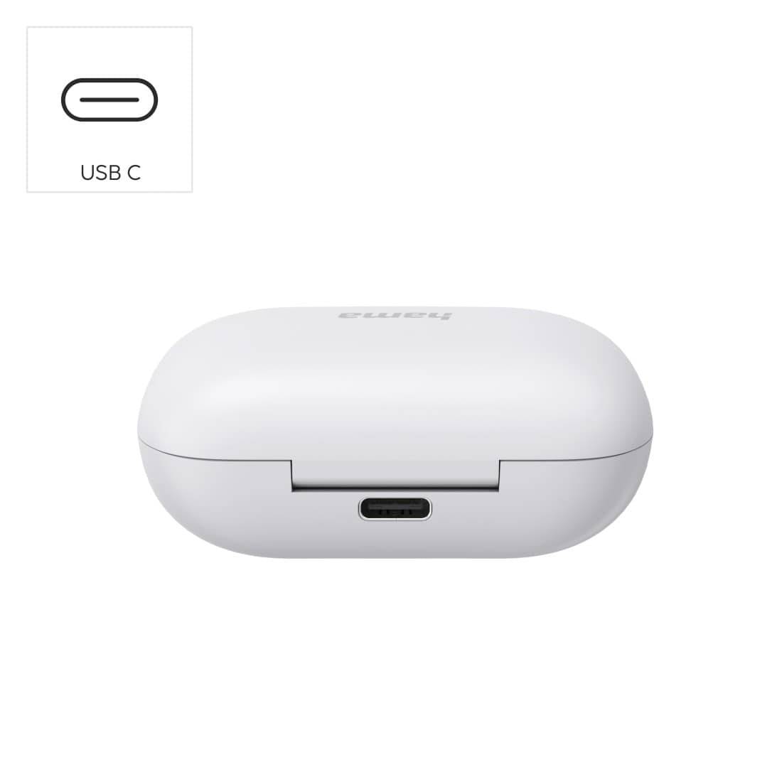 HAMA Kabellose Kopfhörer, Spirit Chop II, TWS, In-Ear, Equalizer, Weiß