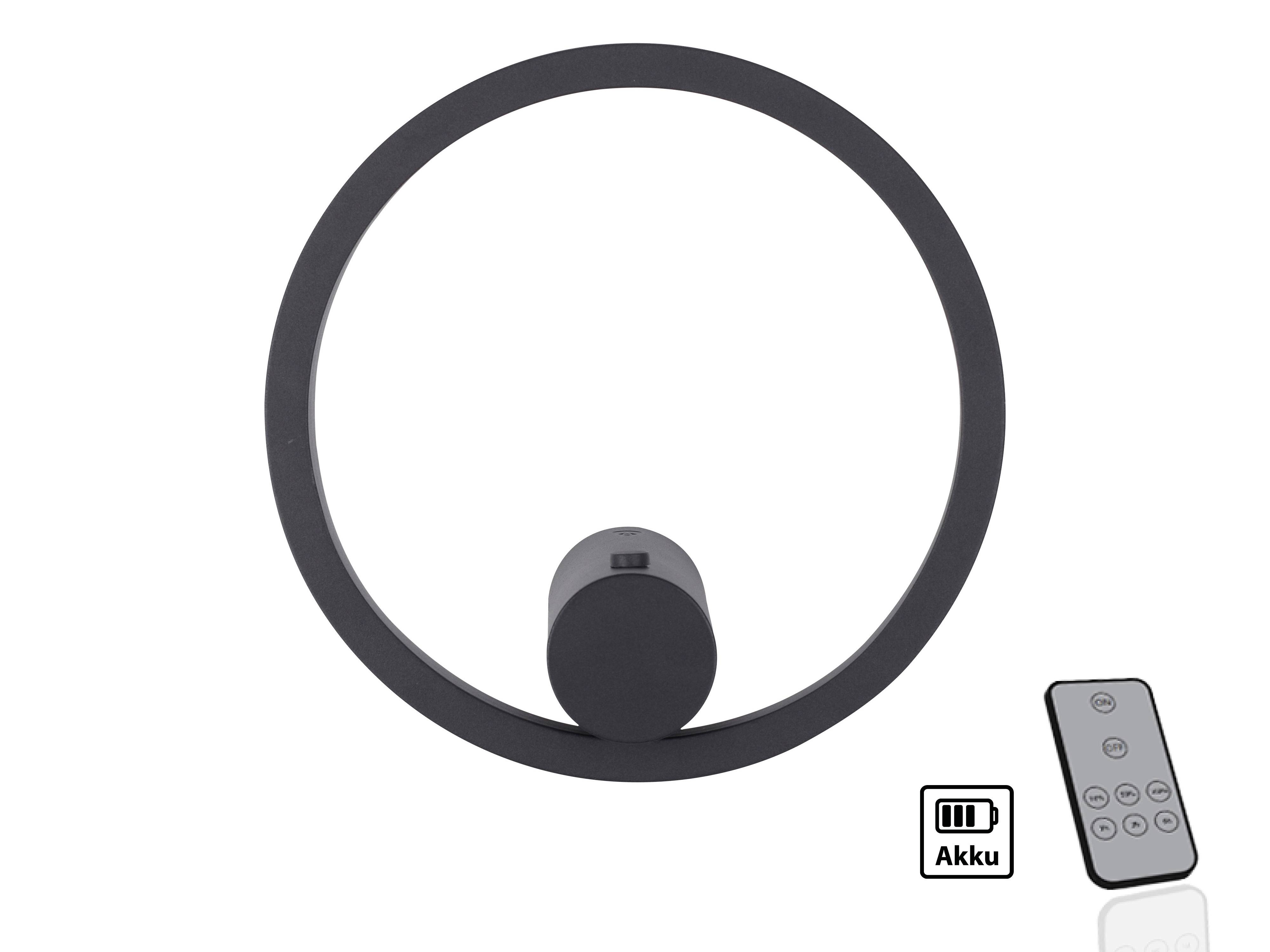 JUST LIGHT LED-Akku Wandleuchte 18280-13, 6W, 660lm, 3000K, anthrazit