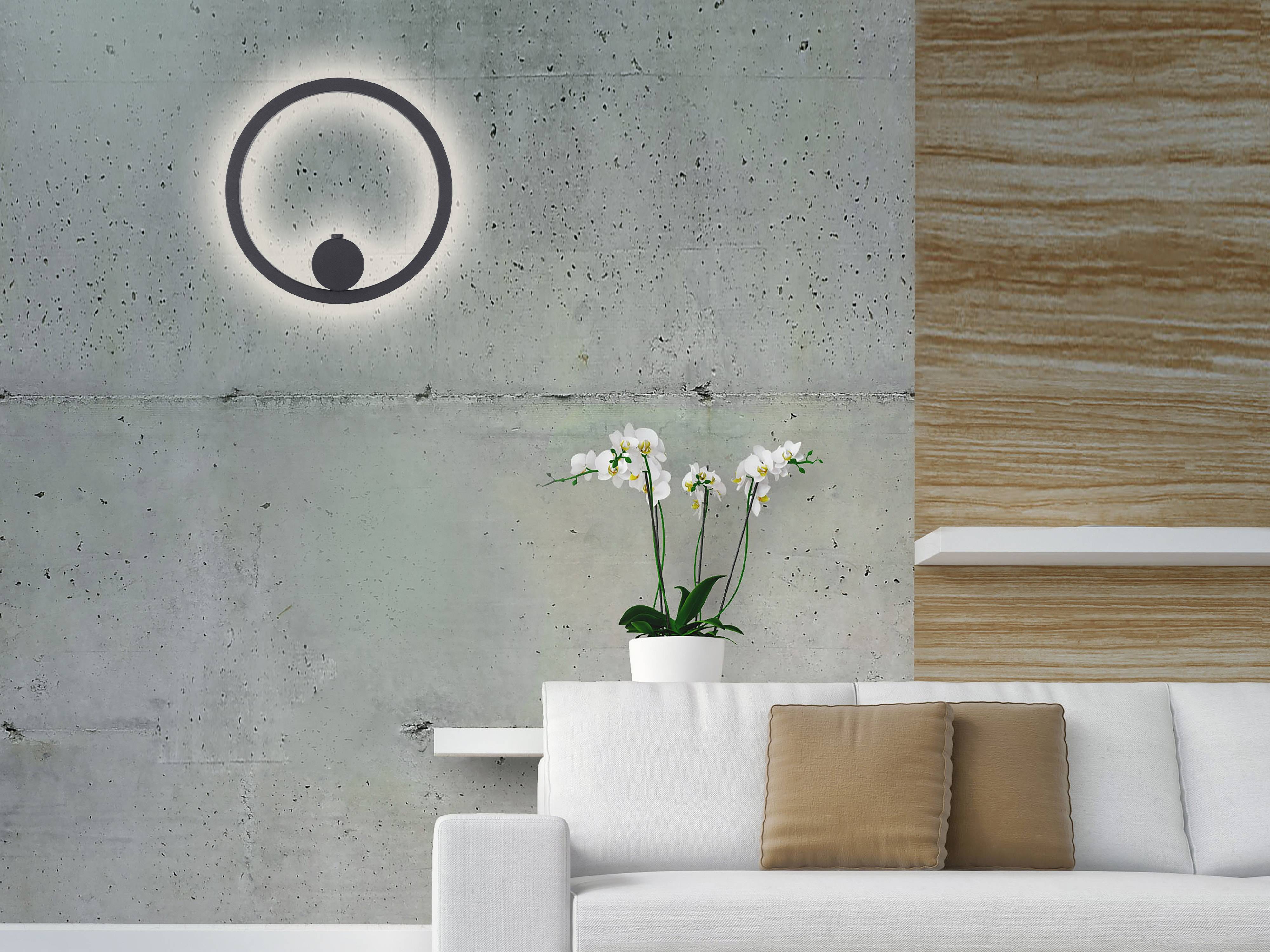 JUST LIGHT LED-Akku Wandleuchte 18280-13, 6W, 660lm, 3000K, anthrazit