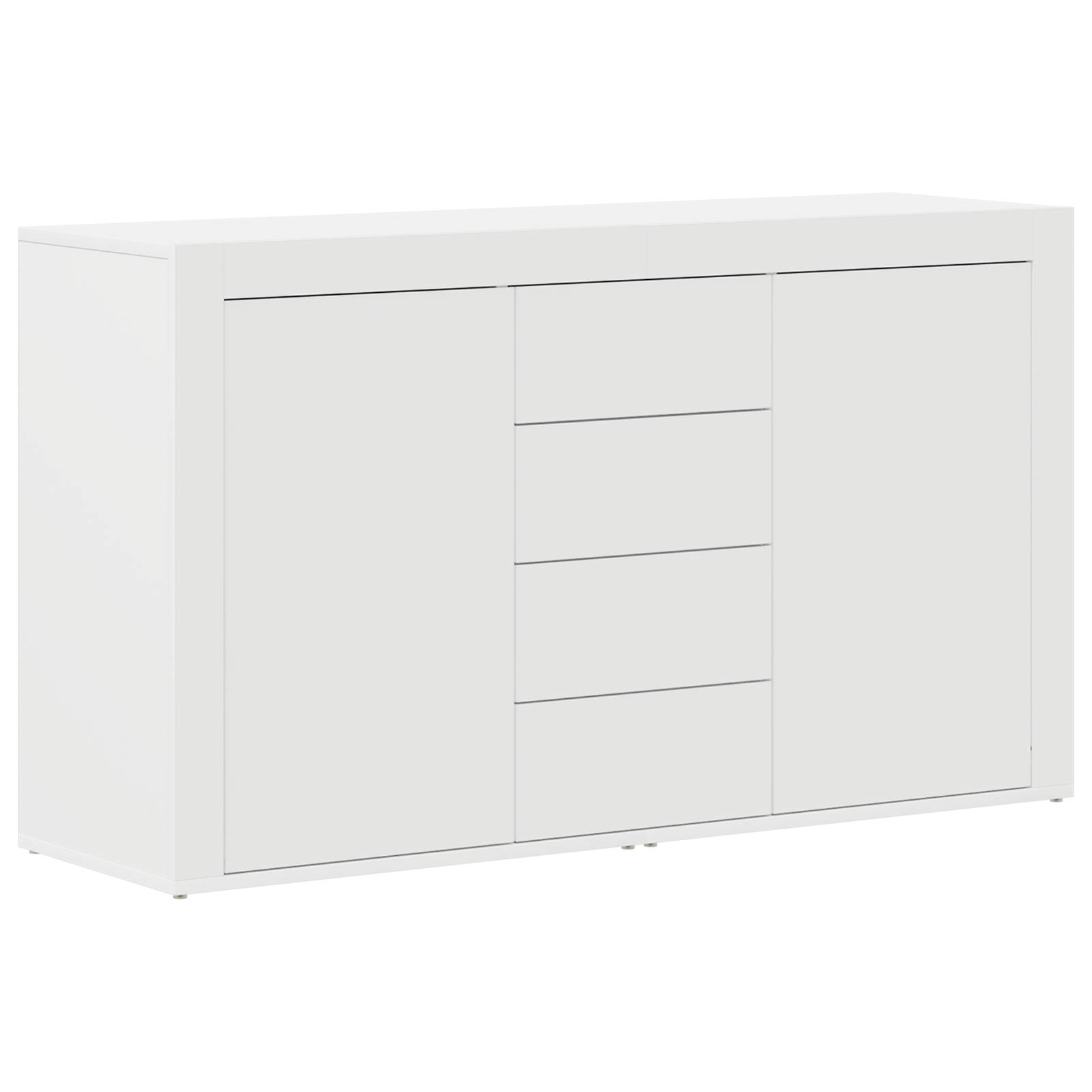 vidaXL Weißes Sideboard Weiß Holz 120 x 36 x 69 cm Stauraum