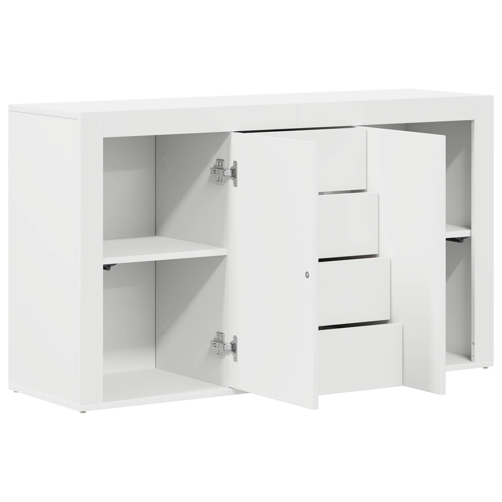 vidaXL Weißes Sideboard Weiß Holz 120 x 36 x 69 cm Stauraum