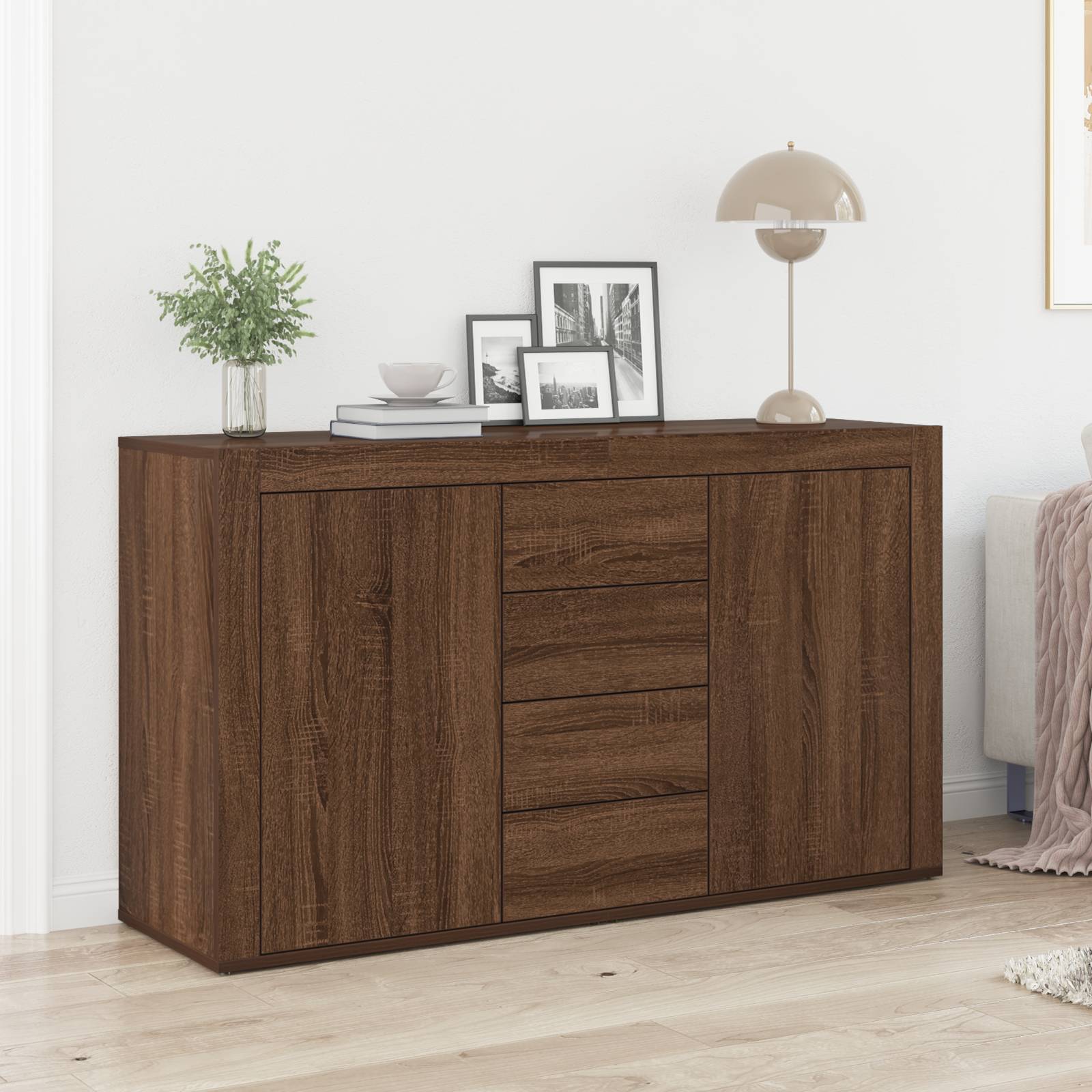 vidaXL Sideboard Braune Eiche Holzwerkstoff 120 x 36 x 69 cm Sideboard