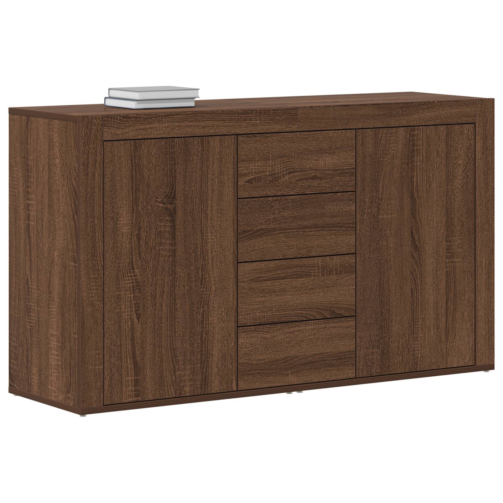 vidaXL Sideboard Braune Eiche Holzwerkstoff 120 x 36 x 69 cm Sideboard