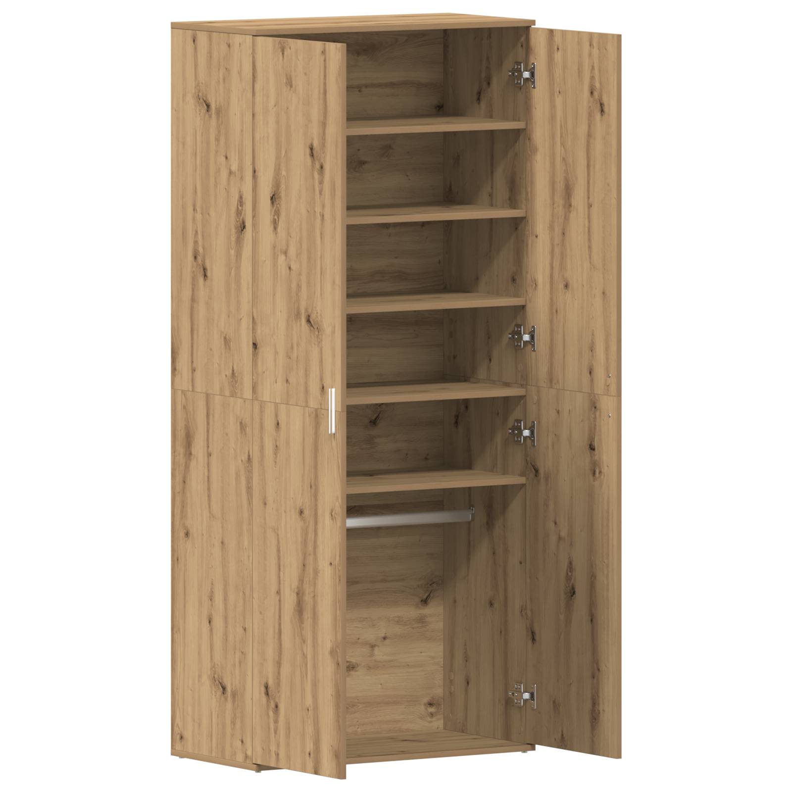 vidaXL Schuhschrank Artisan Eiche 80x39x180 cm Holzwerkstoff