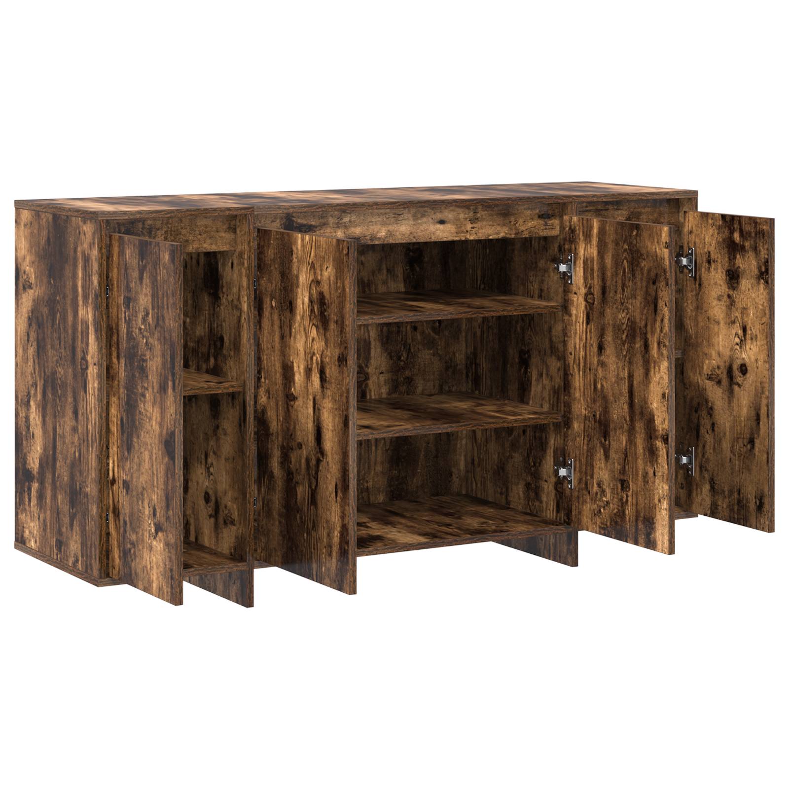 vidaXL Geräumiges Eichen-Sideboard Geräucherte Eiche Holz 135 x 41 x 75 cm