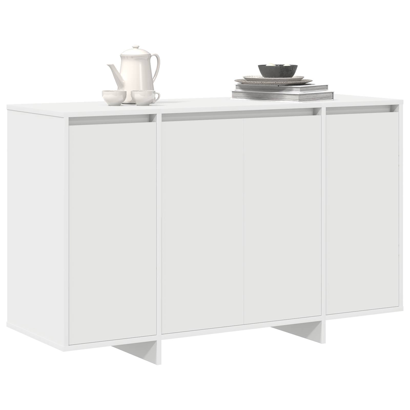 vidaXL Weißes Sideboard Weiß Beschichtetes Holz 120 x 41 x 75 cm