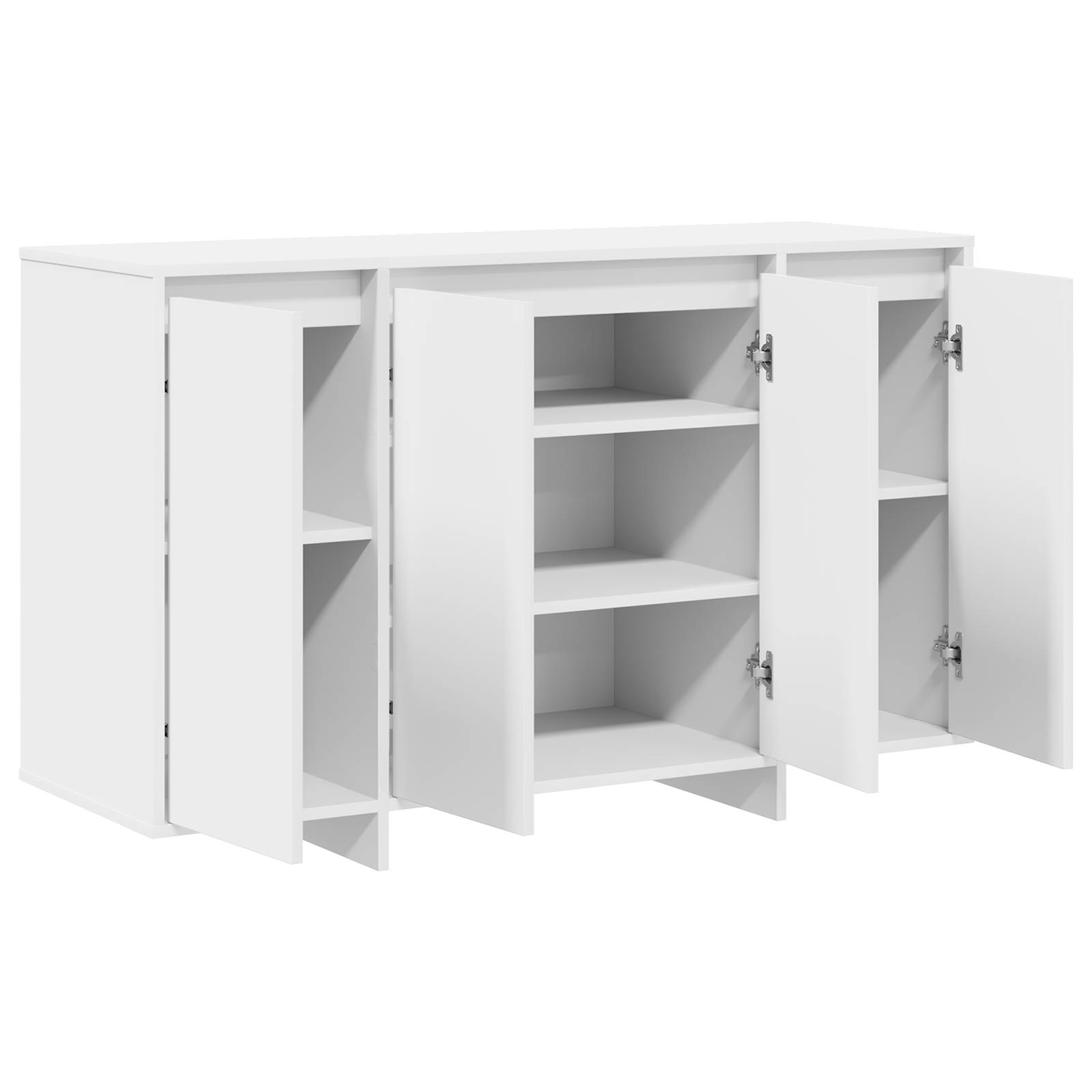vidaXL Weißes Sideboard Weiß Beschichtetes Holz 120 x 41 x 75 cm