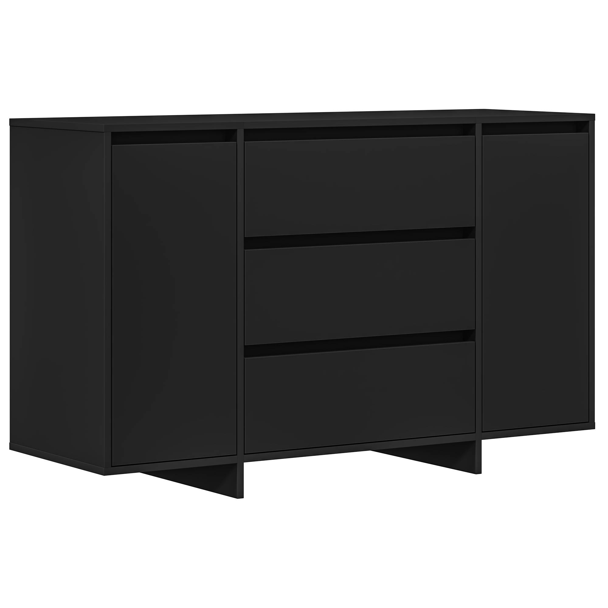vidaXL Sideboard Schwarz 120x41x75 cm Holzwerkstoff