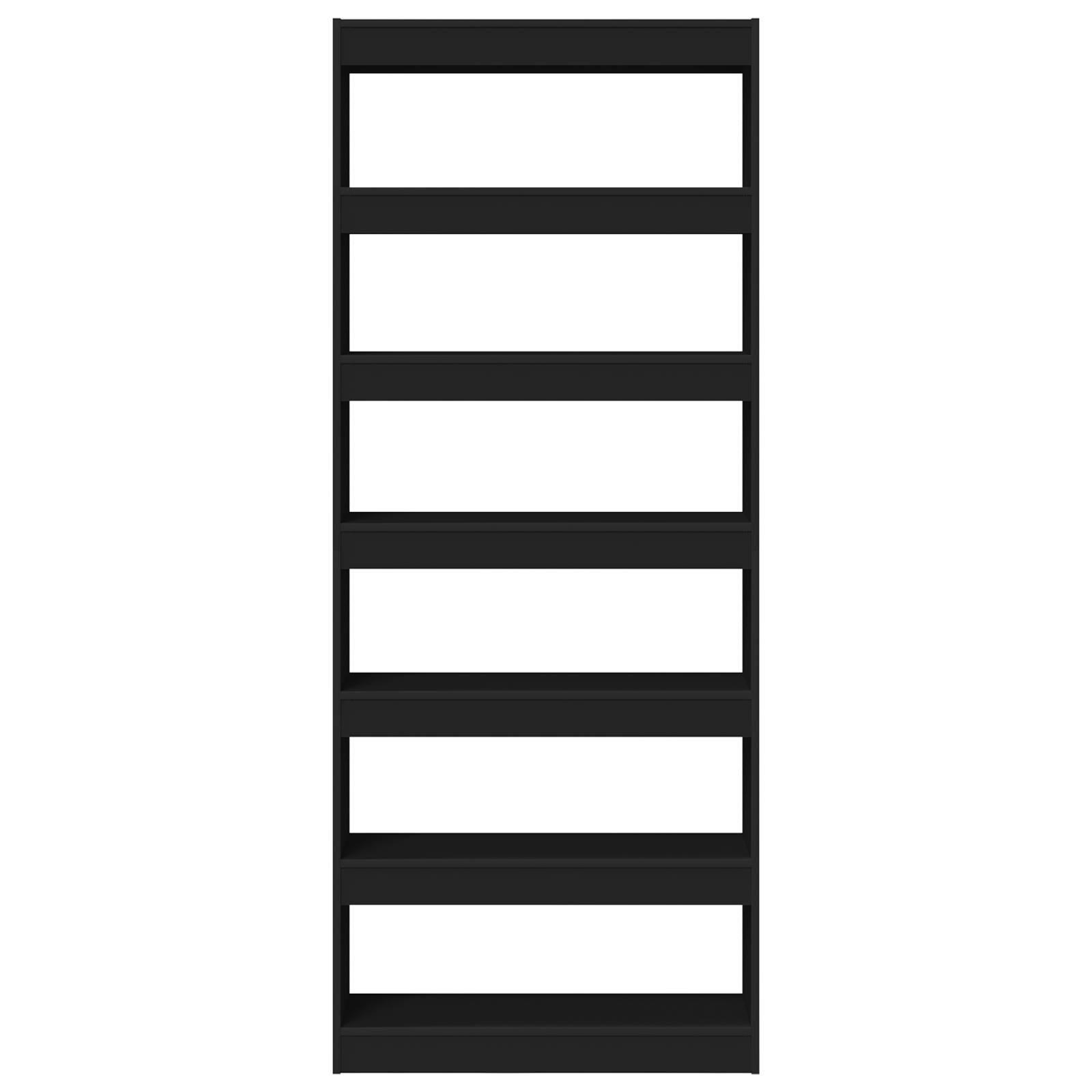 vidaXL Schwarz Bücherregal Schwarz Holz 80 x 30 x 198 cm Regale