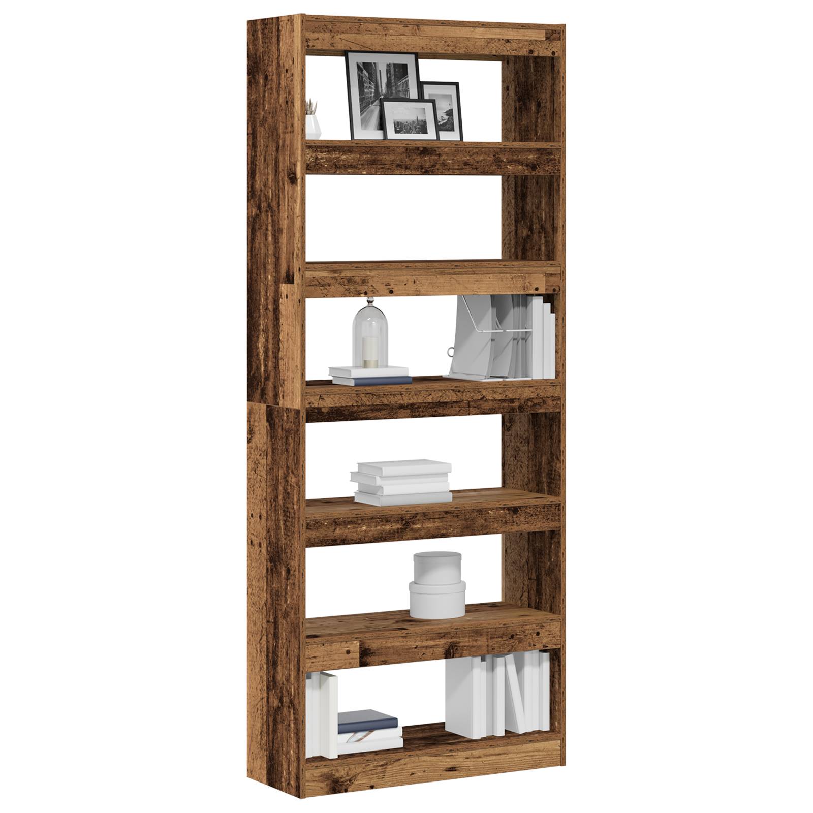 vidaXL Altholz Bücherregal Altholz Holzwerkstoff 80 x 30 x 198 cm
