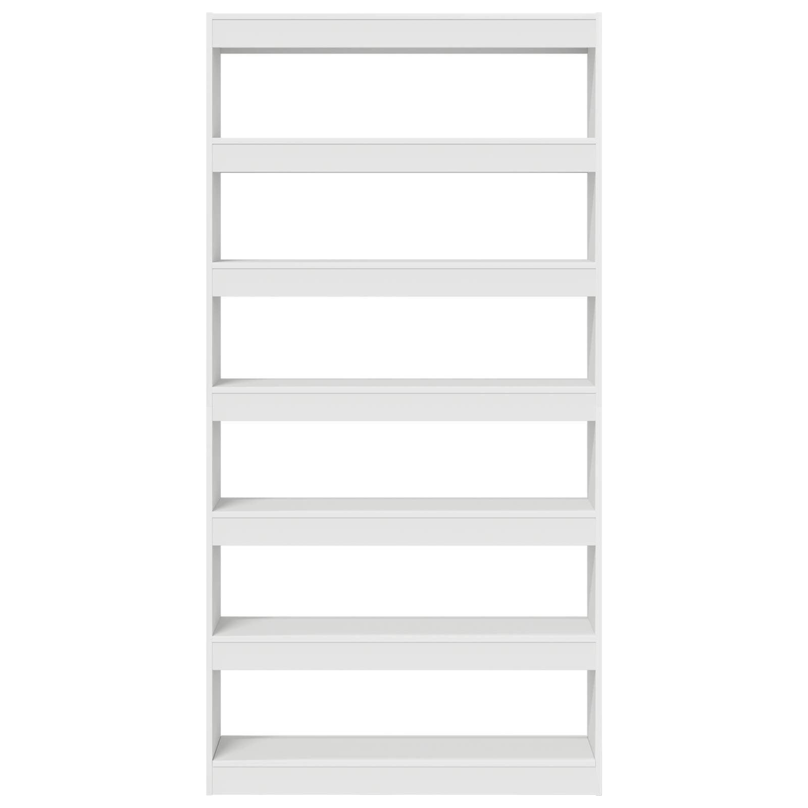 vidaXL Weißes Bücherregal Weiß Hochwertiger Holzwerkstoff