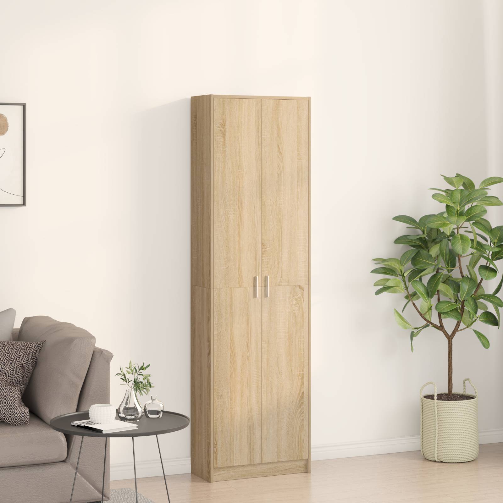 vidaXL Kleiderschrank Sonoma Eiche 55x25x189 cm Ingenieures Holz