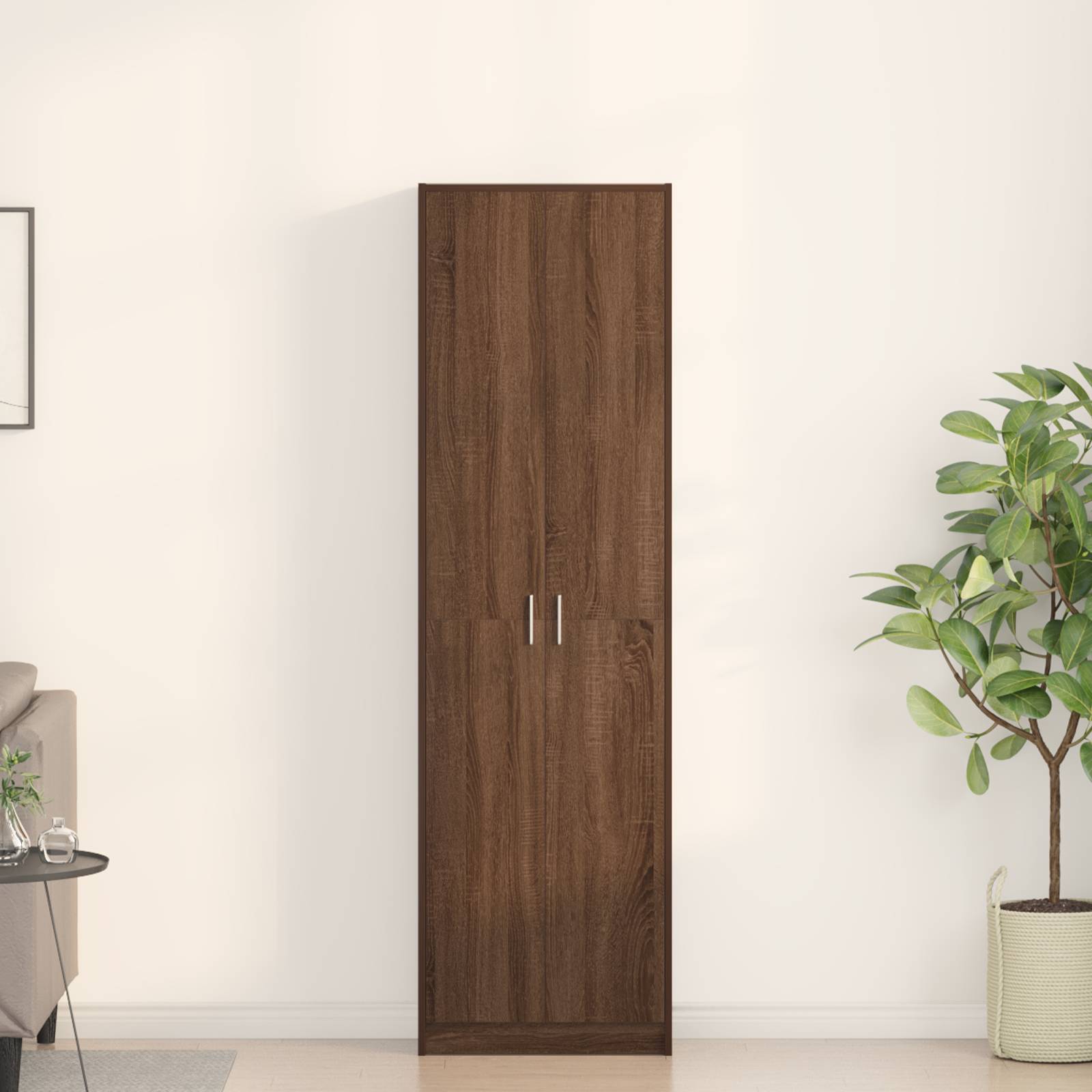 vidaXL Kleiderschrank Braune Eiche 55x25x189 cm MDF