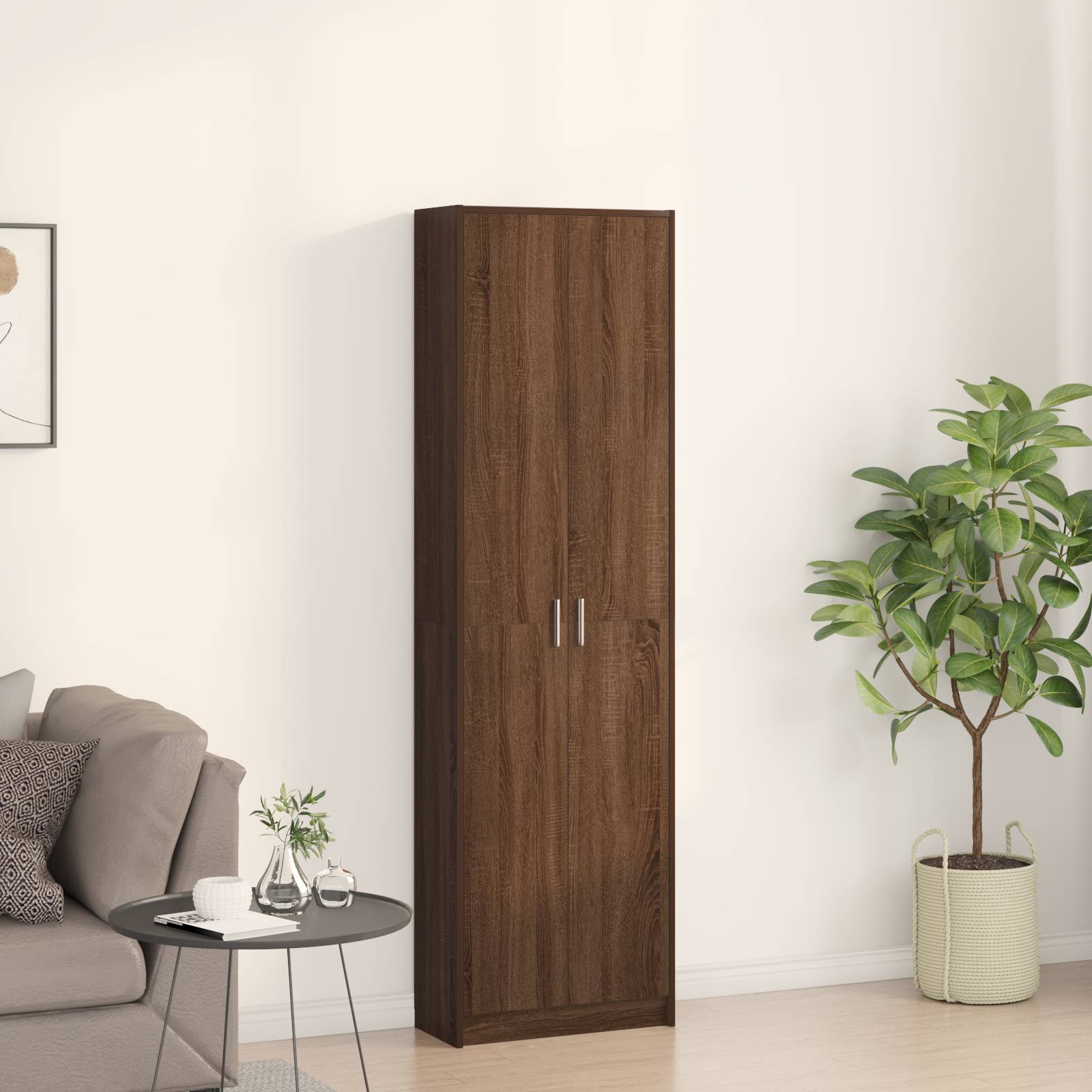 vidaXL Kleiderschrank Braune Eiche 55x25x189 cm MDF