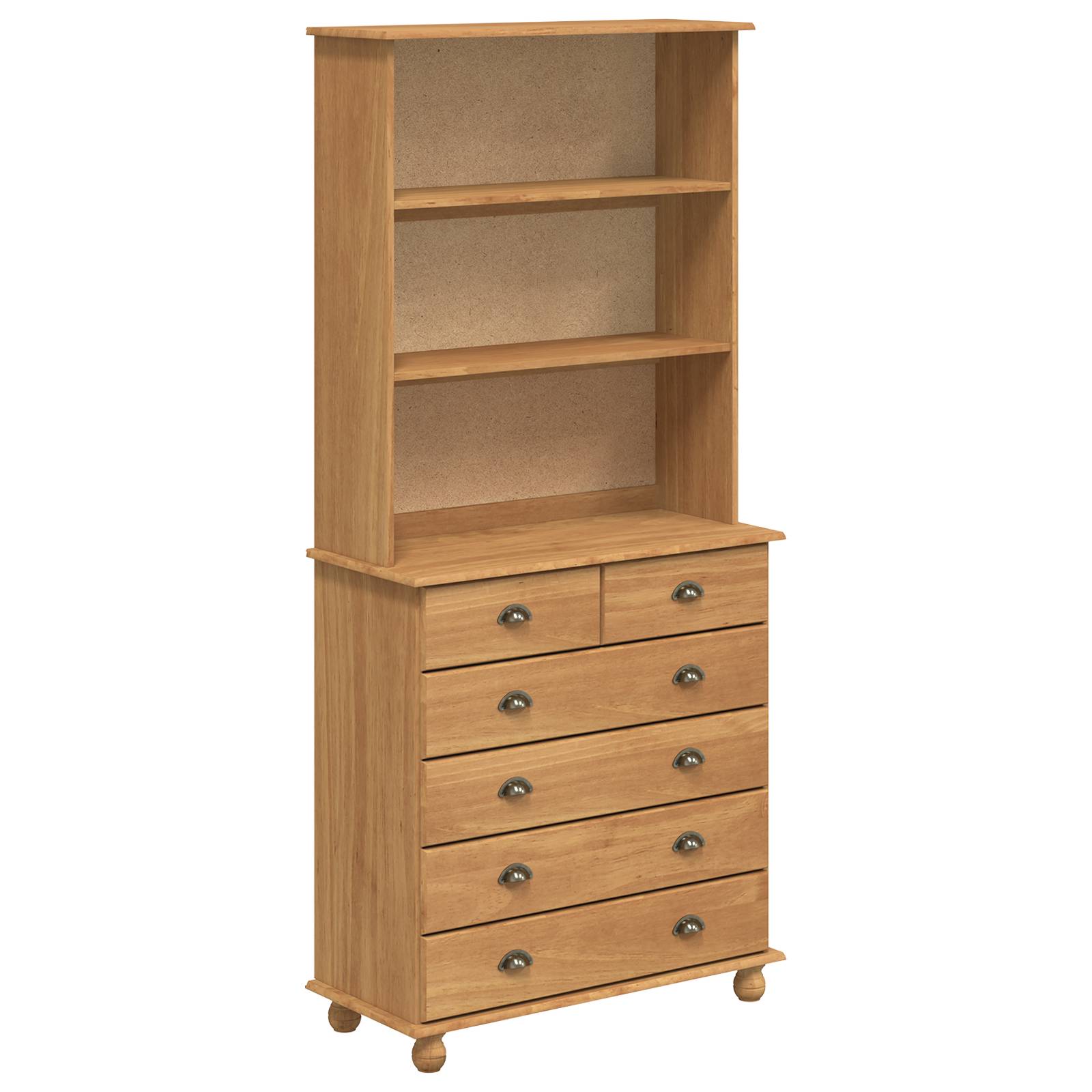 vidaXL Hutch 'ASKIM'Honigbraun 91x40x199.5 cm Massives Holz Kiefer