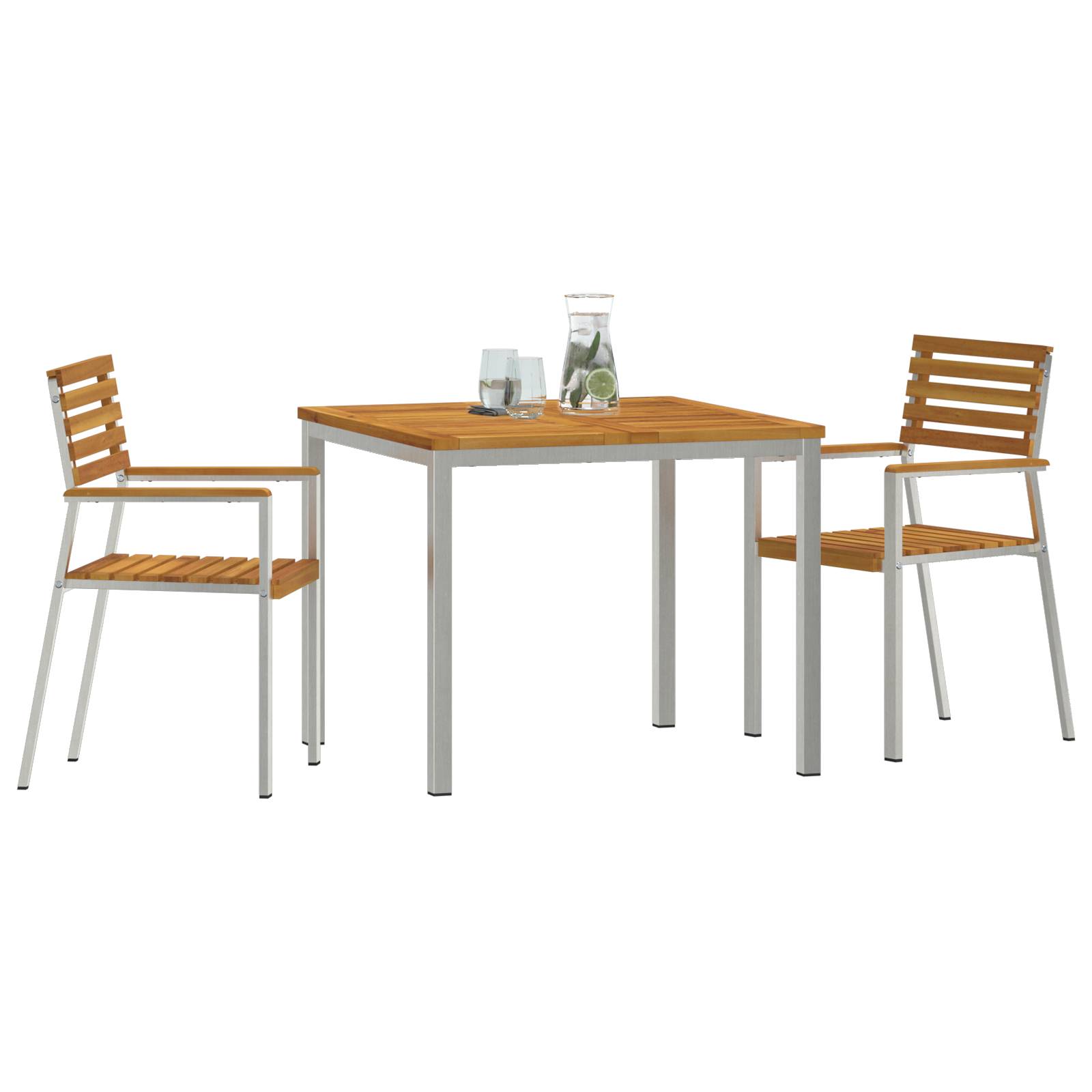 vidaXL 3-teiliges Garten Essset aus Massivholz Akazie